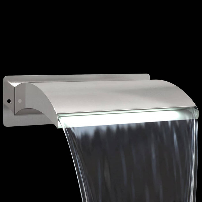 Cascadă de Piscină cu LED Oțel inoxidabil 304 51 x 26 x 13 cm - WALTI WALTI