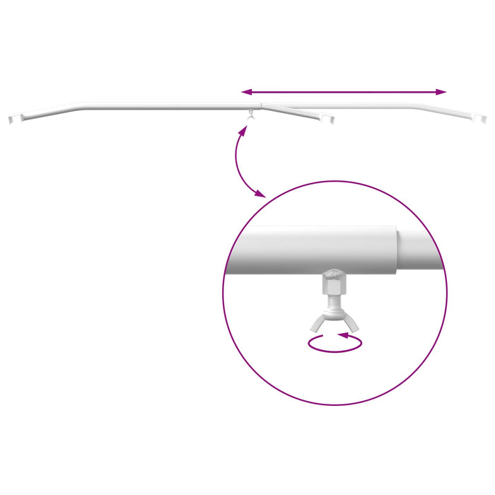 Brățară de prelată pentru remorci Argintiu 102-155 cm Aluminiu WALTI
