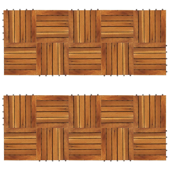 Plăci pentru Deck 20 pcs Maro 30 x 30 cm Lemn de Acacia - WALTI WALTI
