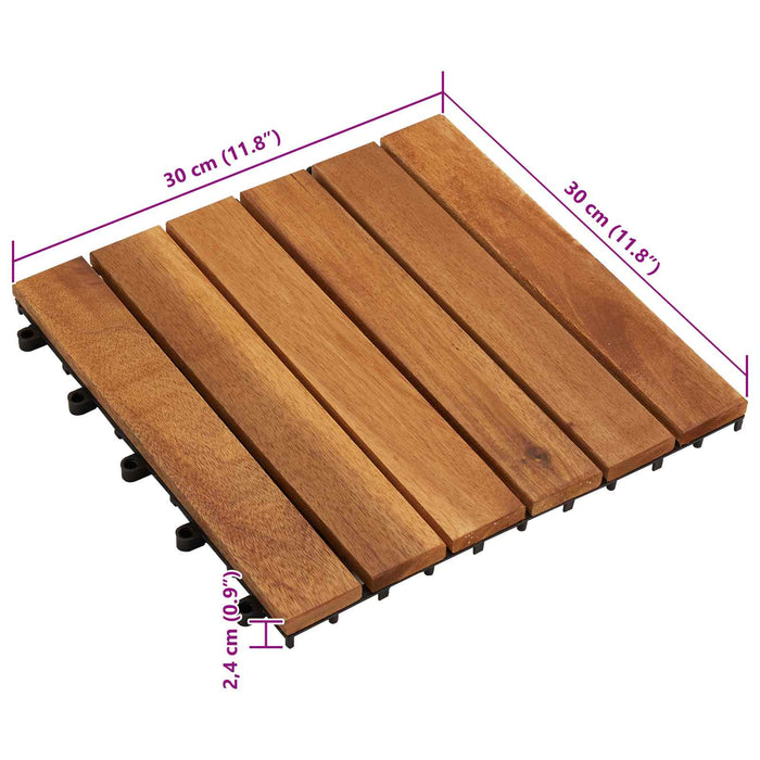 Plăci pentru Deck 30 pcs Maro 30 x 30 cm Lemn de Acacia - WALTI WALTI