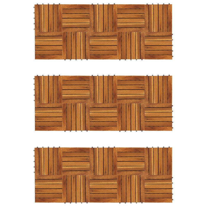 Plăci pentru Deck 30 pcs Maro 30 x 30 cm Lemn de Acacia - WALTI WALTI