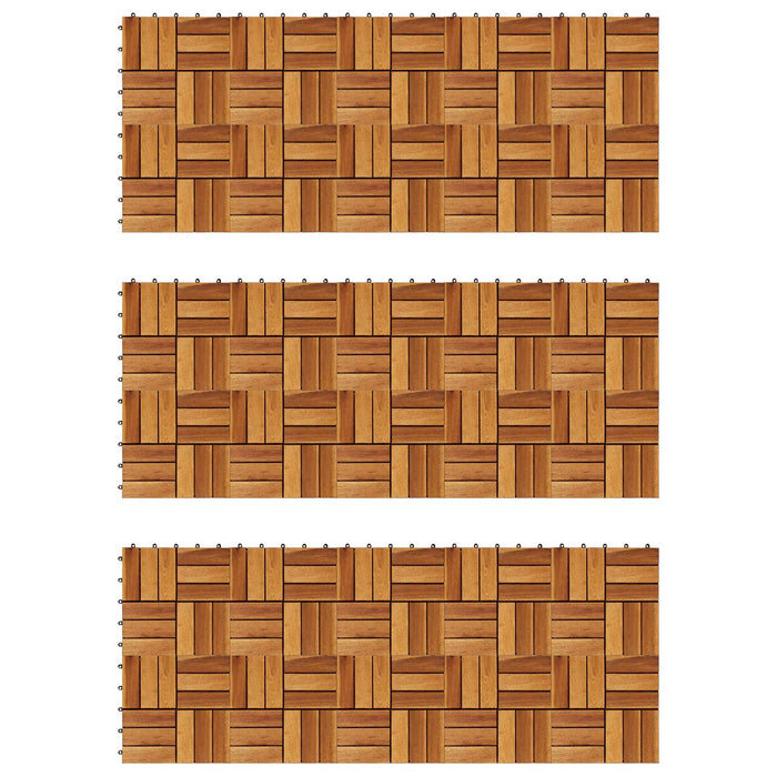 Plăci pentru Deck 30 pcs Maro 30 x 30 cm Lemn de Acacia - WALTI WALTI