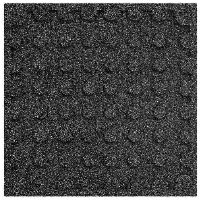 Plăci de Protecție la Cădere 12 pcs Negru 50 x 50 cm Cauciuc - WALTI WALTI