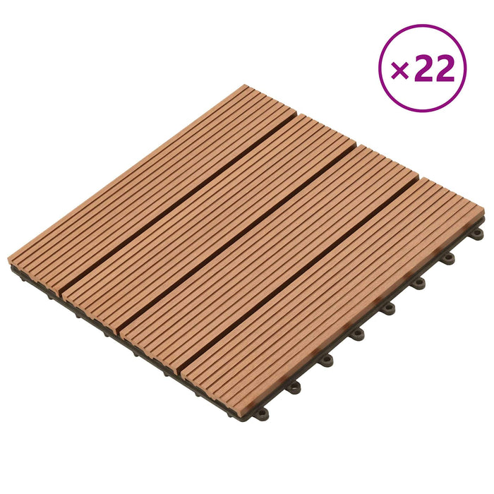 Plăci pentru Deck 22 pcs Maro 30 x 30 cm Lemn compozit - WALTI WALTI