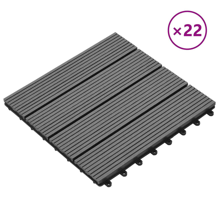 Plăci pentru Deck 22 pcs Gri 30 x 30 cm Lemn compozit - WALTI WALTI