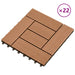 Plăci pentru Deck 22 pcs Maro 30 x 30 cm Lemn compozit - WALTI WALTI