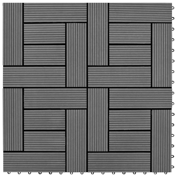 Plăci pentru Deck 22 pcs Gri 30 x 30 cm Lemn compozit - WALTI WALTI