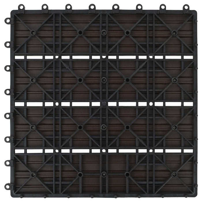 Plăci pentru Deck 22 pcs Maro închis 30 x 30 cm Lemn compozit - WALTI WALTI