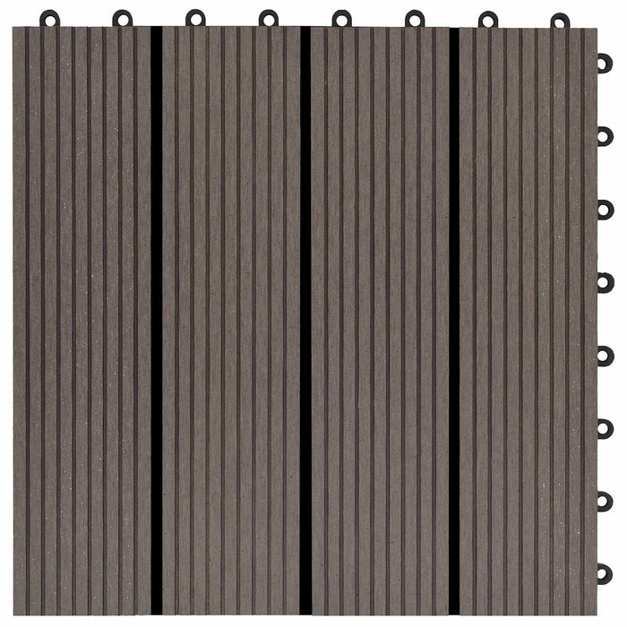Plăci pentru Deck 22 pcs Maro închis 30 x 30 cm Lemn compozit - WALTI WALTI