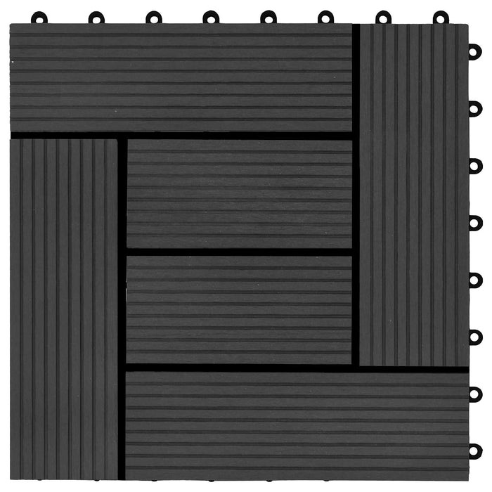 Plăci pentru Deck 22 pcs Negru 30 x 30 cm Lemn compozit - WALTI WALTI