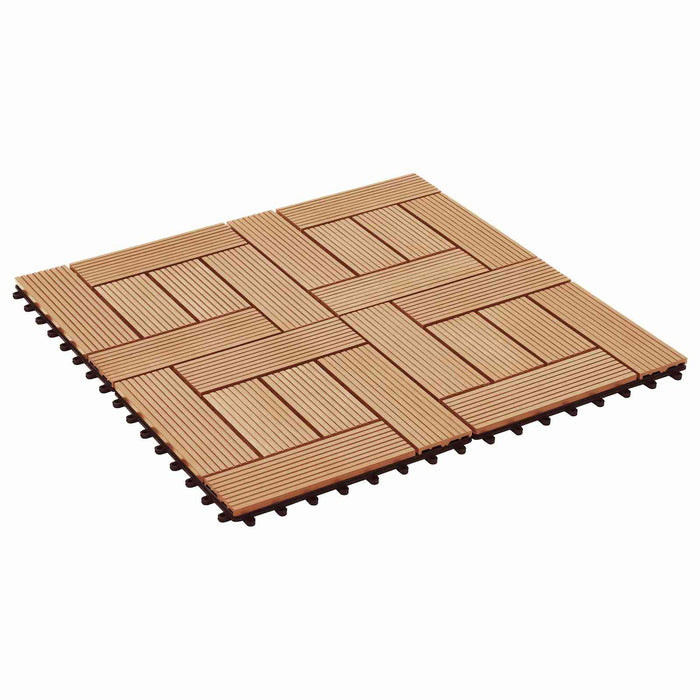 Plăci pentru Deck 22 pcs Lemn de tec 30 x 30 cm Lemn compozit - WALTI WALTI