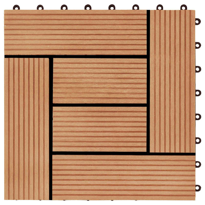 Plăci pentru Deck 22 pcs Lemn de tec 30 x 30 cm Lemn compozit - WALTI WALTI