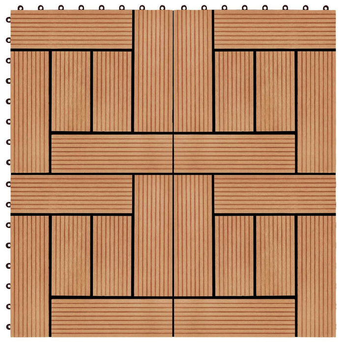 Plăci pentru Deck 22 pcs Lemn de tec 30 x 30 cm Lemn compozit - WALTI WALTI