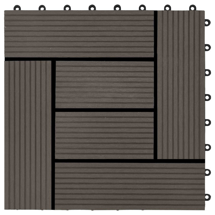 Plăci pentru Deck 22 pcs Maro închis 30 x 30 cm Lemn compozit - WALTI WALTI
