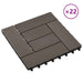 Plăci pentru Deck 22 pcs Maro închis 30 x 30 cm Lemn compozit - WALTI WALTI