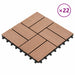 Plăci pentru Deck 22 pcs Maro 30 x 30 cm Lemn compozit - WALTI WALTI