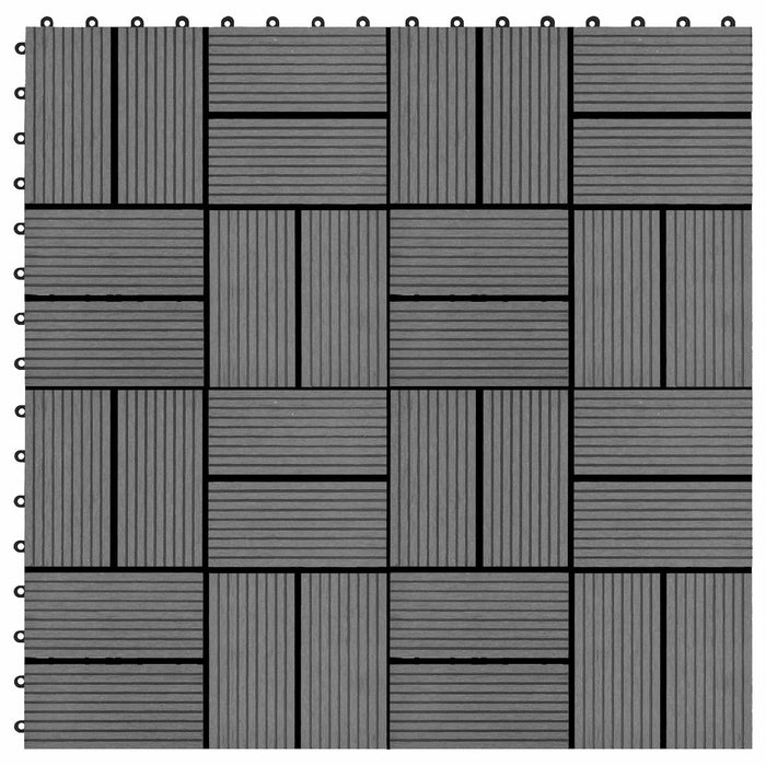 Plăci pentru Deck 22 pcs Gri 30 x 30 cm Lemn compozit - WALTI WALTI
