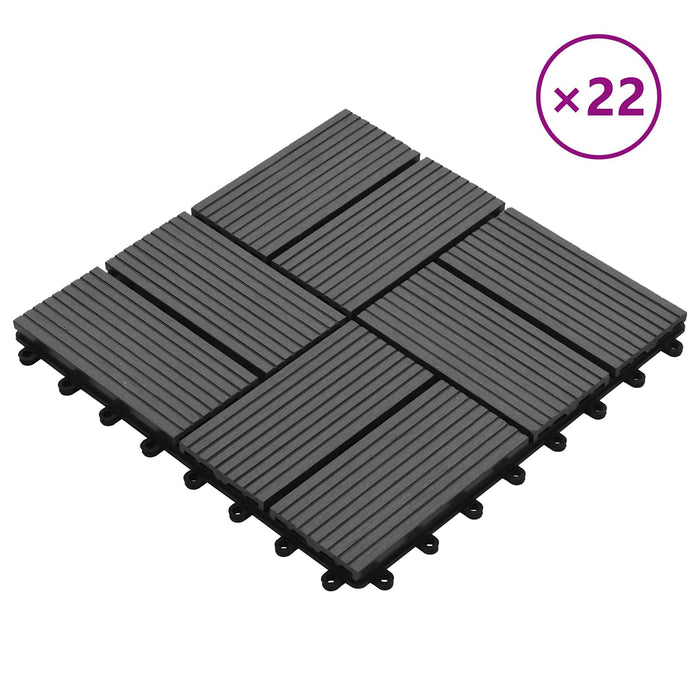 Plăci pentru Deck 22 pcs Gri 30 x 30 cm Lemn compozit - WALTI WALTI