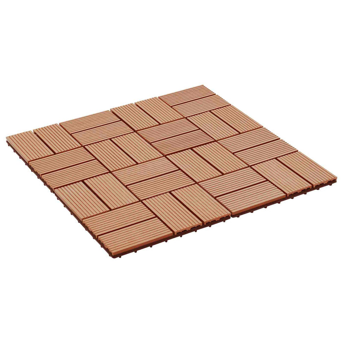 Plăci pentru Deck 22 pcs Lemn de tec 30 x 30 cm Lemn compozit - WALTI WALTI