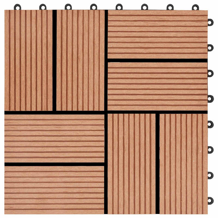 Plăci pentru Deck 22 pcs Lemn de tec 30 x 30 cm Lemn compozit - WALTI WALTI