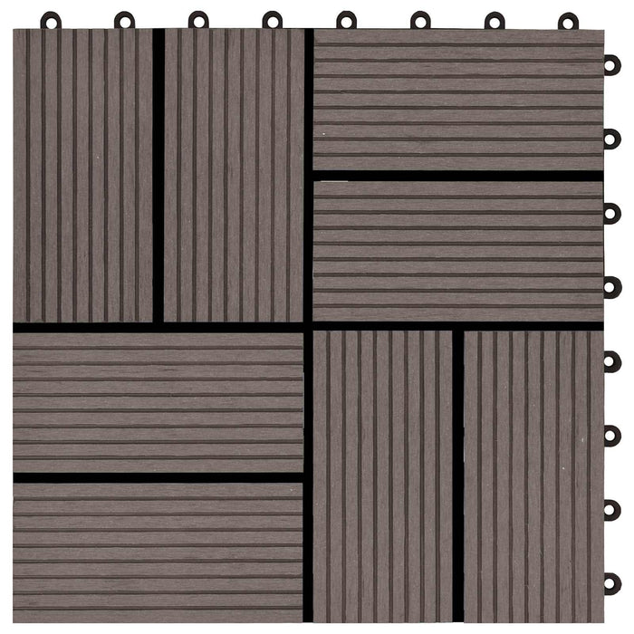 Plăci pentru Deck 22 pcs Maro închis 30 x 30 cm Lemn compozit - WALTI WALTI