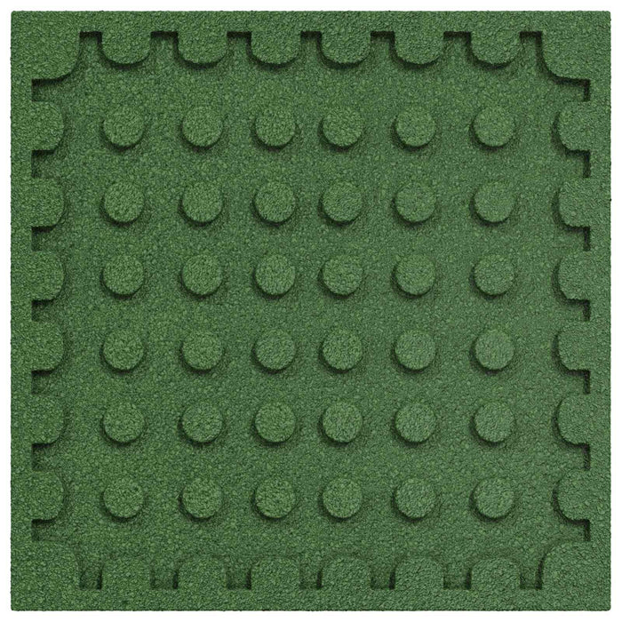 Plăci de Protecție la Cădere 12 pcs Verde 50 x 50 cm Cauciuc - WALTI WALTI