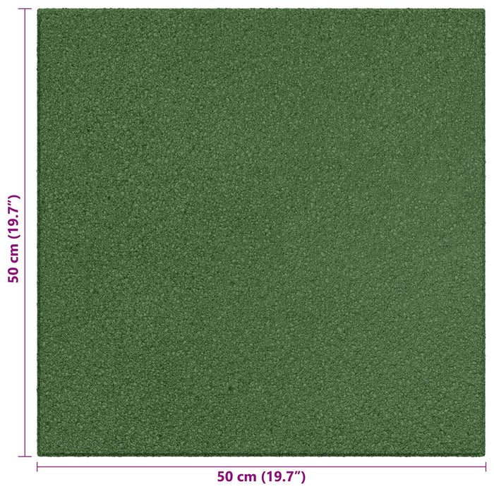 Plăci de Protecție la Cădere 18 pcs Verde 50 x 50 cm Cauciuc - WALTI WALTI