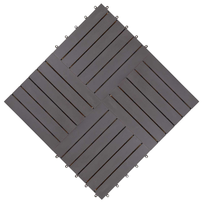 Plăci pentru Deck 20 pcs Gri 30 x 30 cm Lemn de Acacia - WALTI WALTI