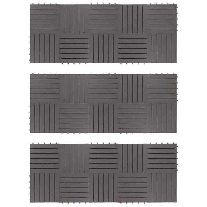 Plăci pentru Deck 30 pcs Gri 30 x 30 cm Lemn de Acacia - WALTI WALTI