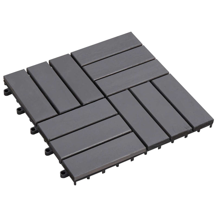 Plăci pentru Deck 20 pcs Gri 30 x 30 cm Lemn de Acacia - WALTI WALTI