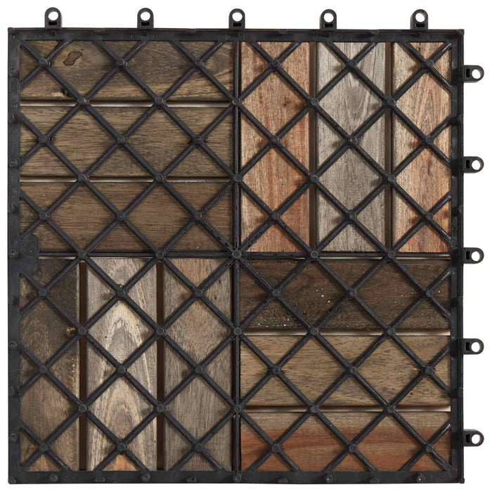 Plăci pentru Deck 20 pcs Gri 30 x 30 cm Lemn de Acacia - WALTI WALTI