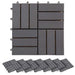 Plăci pentru Deck 20 pcs Gri 30 x 30 cm Lemn de Acacia - WALTI WALTI