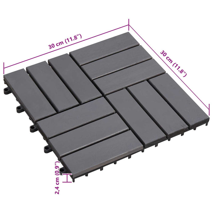 Plăci pentru Deck 20 pcs Gri 30 x 30 cm Lemn de Acacia - WALTI WALTI