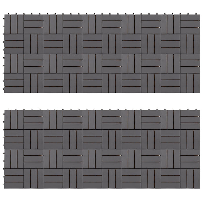 Plăci pentru Deck 20 pcs Gri 30 x 30 cm Lemn de Acacia - WALTI WALTI
