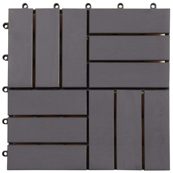 Plăci pentru Deck 20 pcs Gri 30 x 30 cm Lemn de Acacia - WALTI WALTI