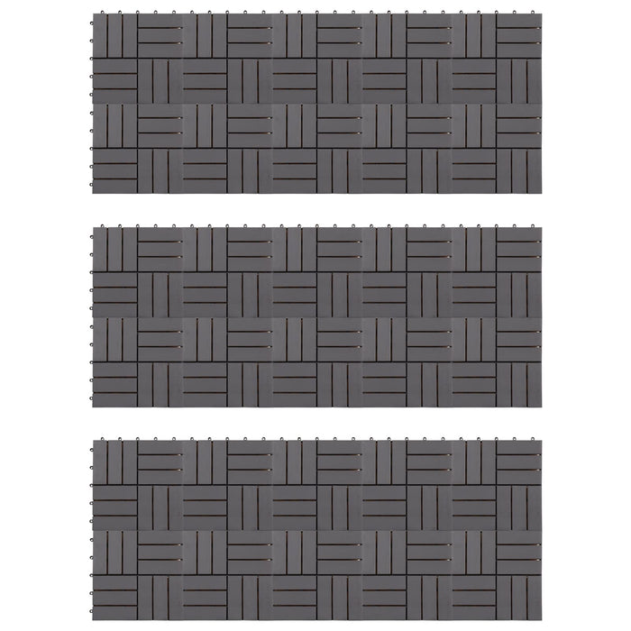 Plăci pentru Deck 30 pcs Gri 30 x 30 cm Lemn de Acacia - WALTI WALTI