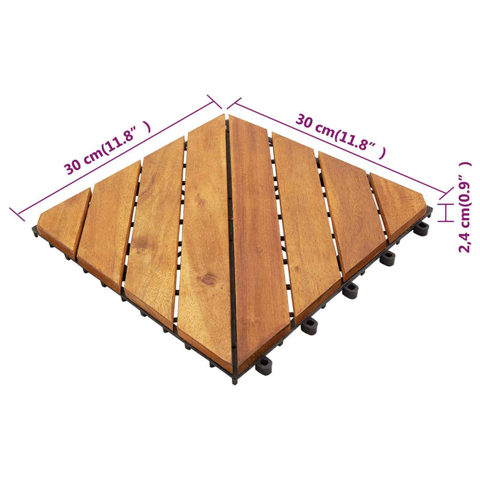 Plăci pentru Deck 20 pcs Maro 30 x 30 cm Lemn de Acacia - WALTI WALTI
