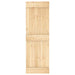 Ușă glisantă Natural și Negru 70 x 210 cm Lemn de Pin Solid - WALTI WALTI