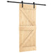 Ușă glisantă Natural și Negru 85 x 210 cm Lemn de Pin Solid - WALTI WALTI