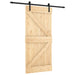 Ușă glisantă Natural și Negru 95 x 210 cm Lemn de Pin Solid - WALTI WALTI