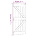 Ușă glisantă Natural și Negru 95 x 210 cm Lemn de Pin Solid - WALTI WALTI