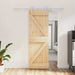 Ușă glisantă Natural și Alb 70 x 210 cm Lemn de Pin Solid - WALTI WALTI