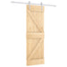 Ușă glisantă Natural și Alb 70 x 210 cm Lemn de Pin Solid - WALTI WALTI