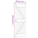 Ușă glisantă Natural și Alb 70 x 210 cm Lemn de Pin Solid - WALTI WALTI