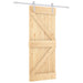 Ușă glisantă Natural și Alb 80 x 210 cm Lemn masiv de pin - WALTI WALTI