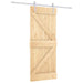 Ușă glisantă Natural și Alb 85 x 210 cm Lemn de Pin Solid - WALTI WALTI