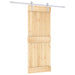 Ușă glisantă Natural și Alb 80 x 210 cm Lemn de Pin Solid - WALTI WALTI