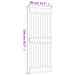 Ușă glisantă Natural și Alb 80 x 210 cm Lemn de Pin Solid - WALTI WALTI
