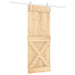 Ușă glisantă Natural și Alb 80 x 210 cm Lemn de Pin Solid - WALTI WALTI
