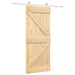 Ușă glisantă Natural și Alb 85 x 210 cm Lemn de Pin Solid - WALTI WALTI